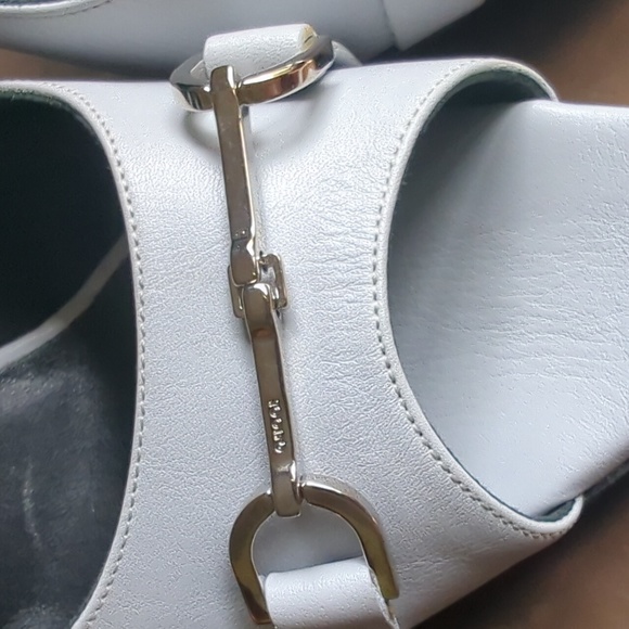 NWT GUCCI NIB leather peep toe stilettos 9.5 - Picture 4 of 10